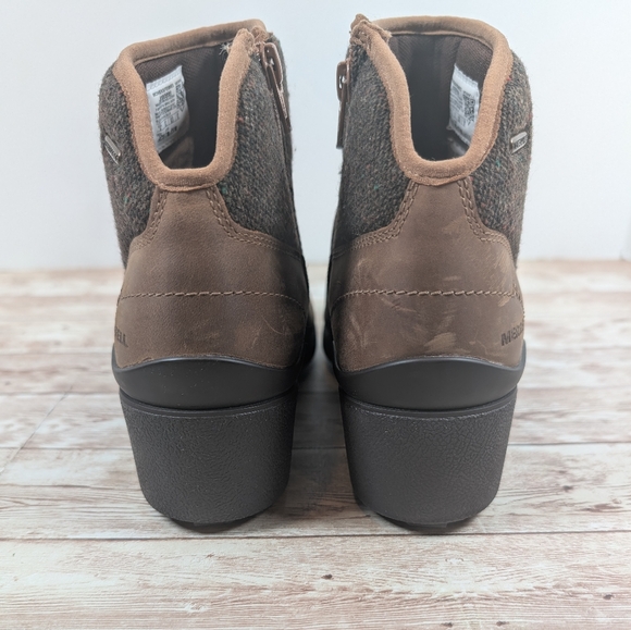 Merrell Leather Waterproof Ankle Booties Leather Brown / Tan Women's Size 8 - Picture 7 of 16